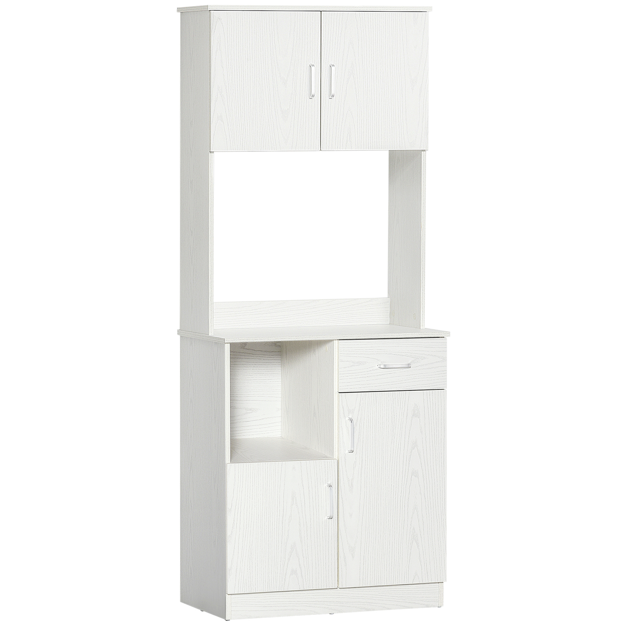 Armoire de cuisine multi-rangements MDF blanc