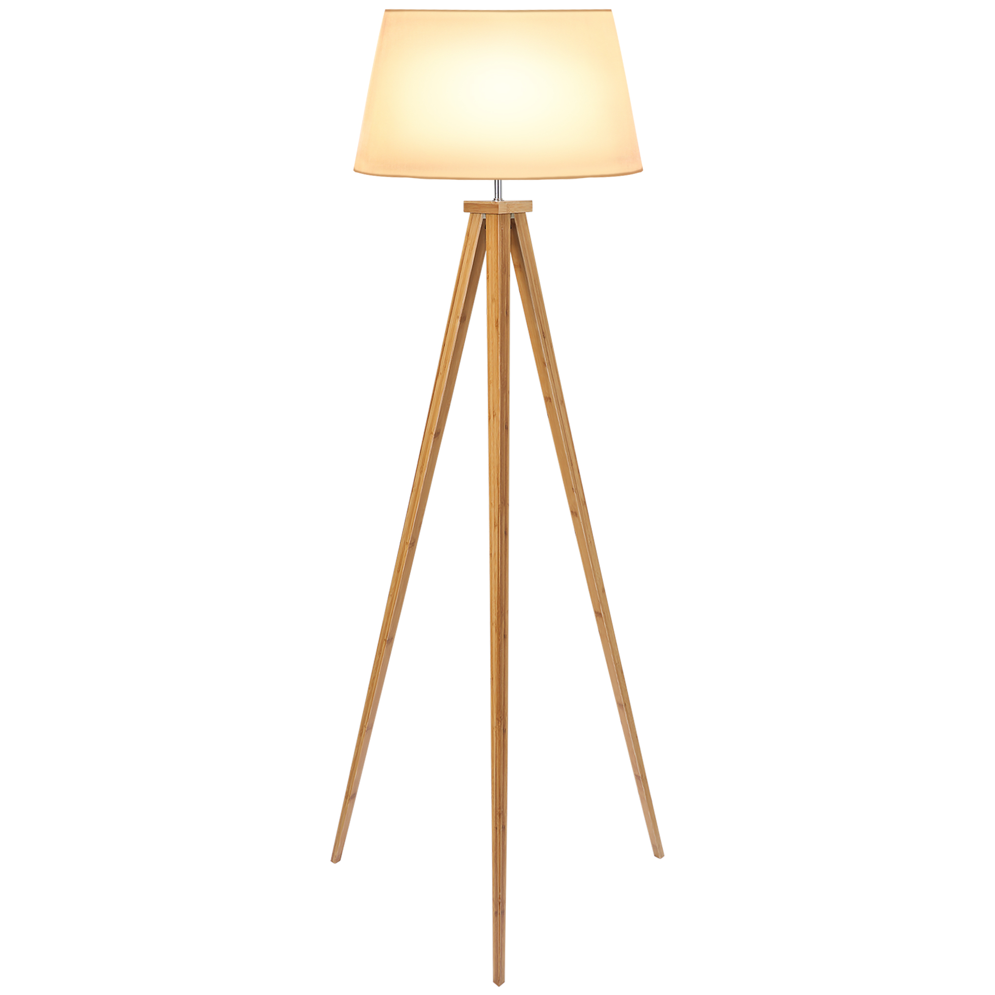 Lampadaire trépied style scandinave 40 W beige