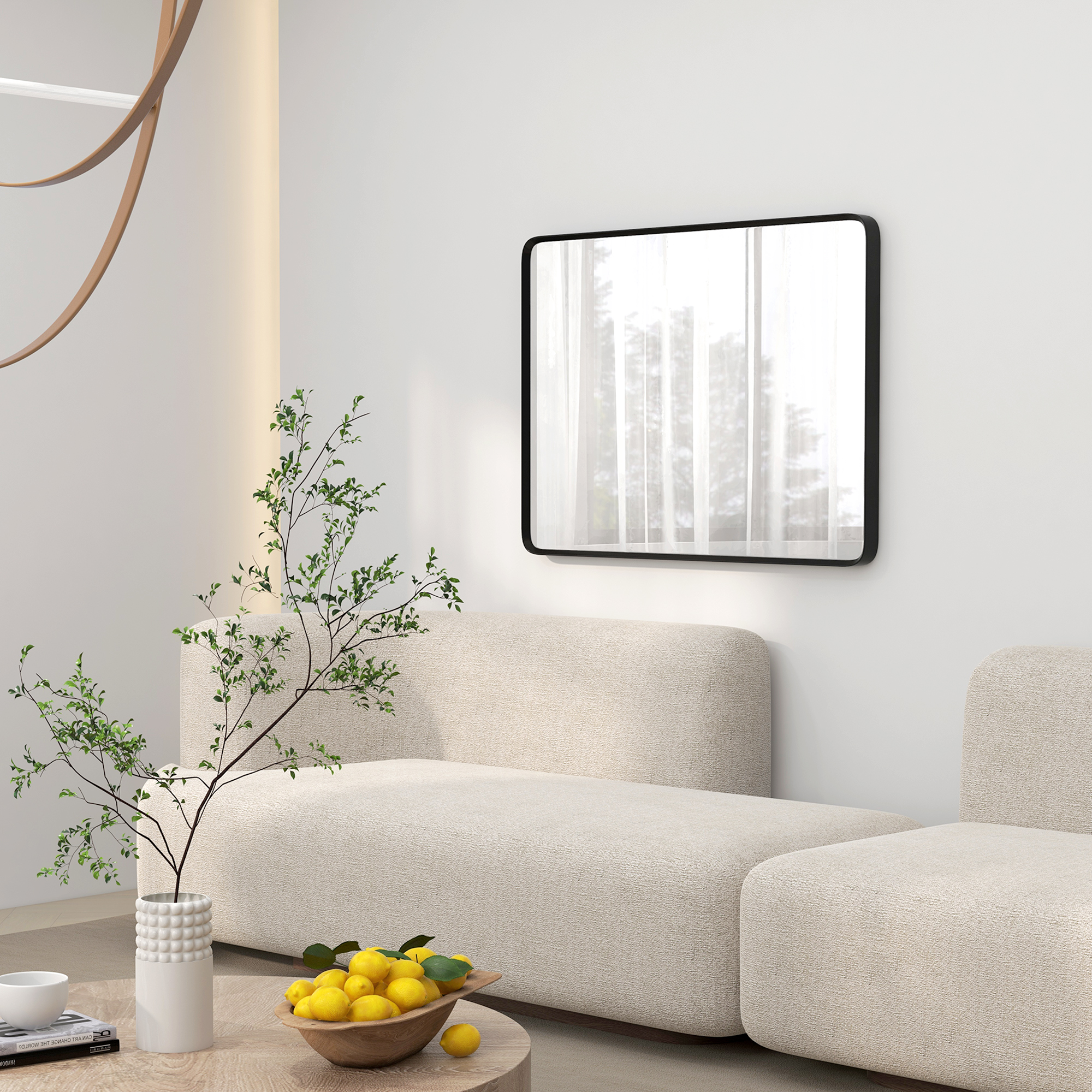 Miroir rectangualire mural design